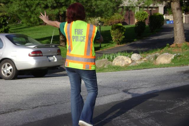 Fire-Police Anita Hecker's Traffic Directing Skills