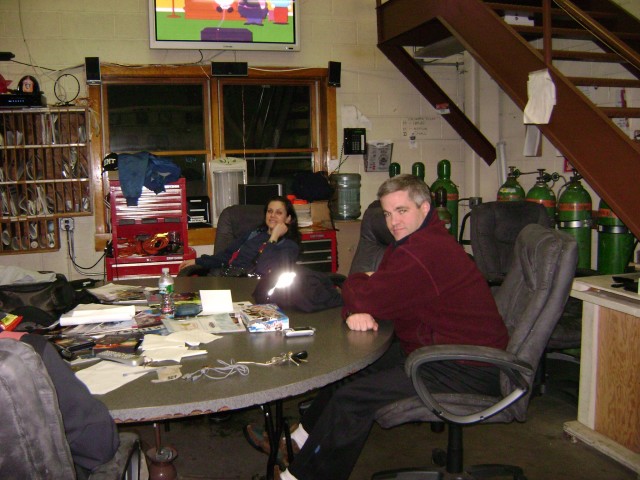 FF Theresa Tippin And FF Bob Kearney Hanging Out At HQ During Snow Standby On 12/19/08