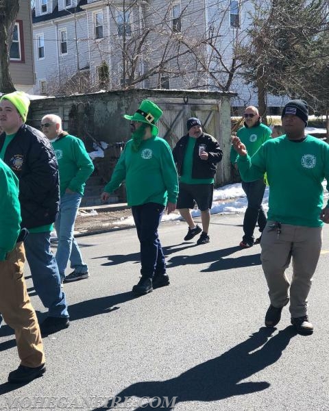 Mohegan FD Members Marching in Buchanan St Patrick’s Parade