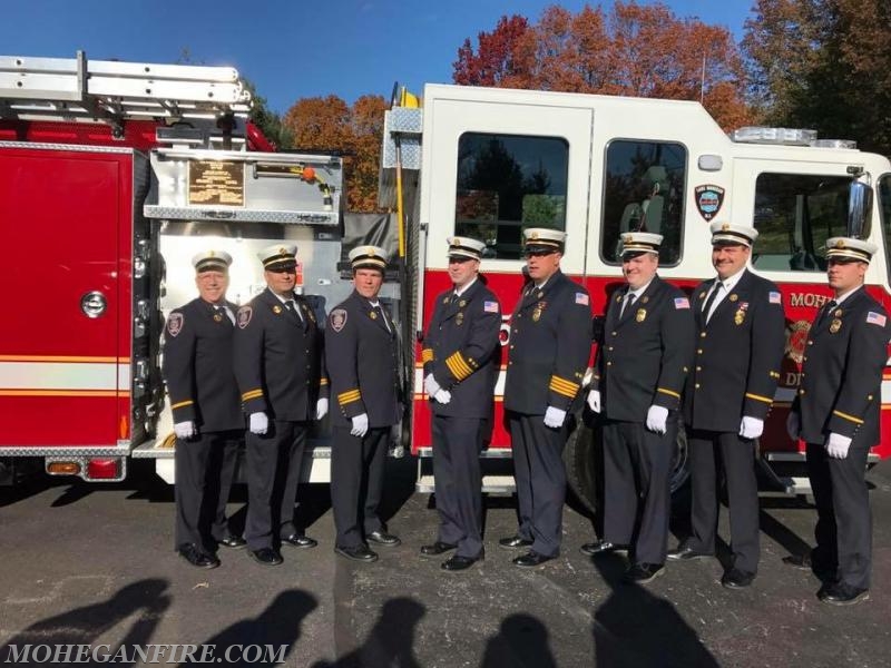 Fire Officers At Engine 256 Dedication Ceremony In Memory of Commissioner Gordineer In November 2016 