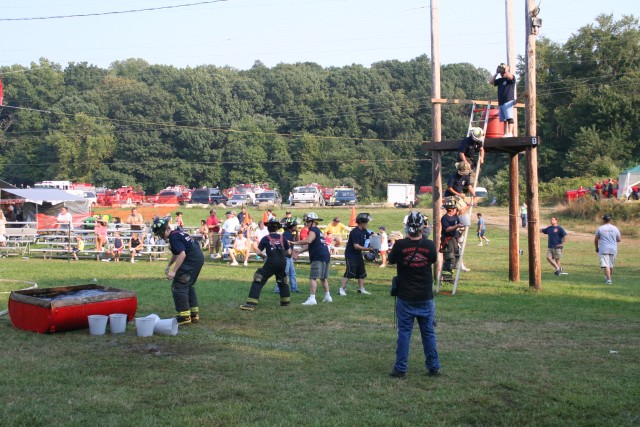 Teamwork on the Bucket Brigade at Milford,Ct Muster