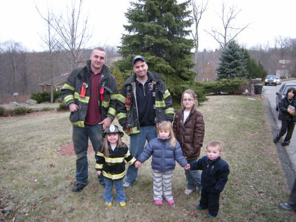 FF Geider And FF Gravius With Neighborhood Kids On Apple Hill Dr After Activated Fire Alarm