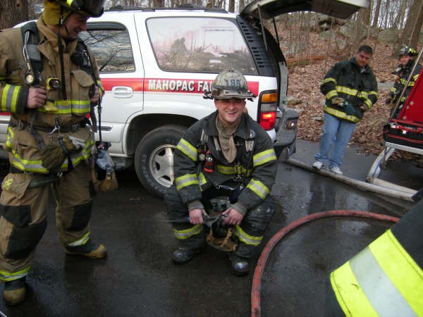 Capt. Cerrato Takes A Break In Mahopac Falls