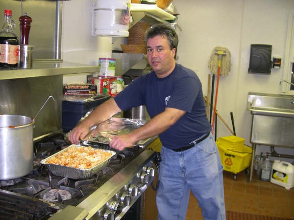 Vice President Piazza Cooking A Homestyle Dinner