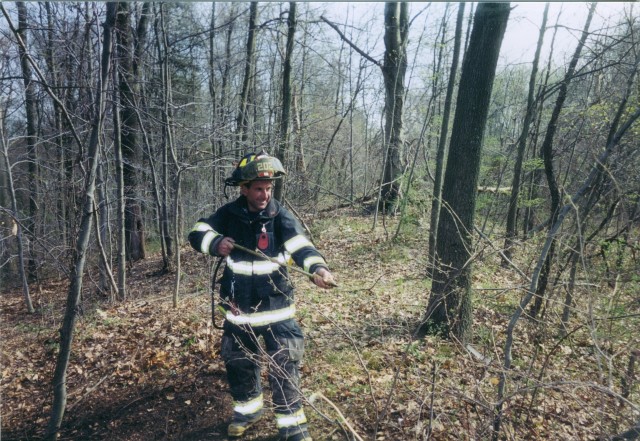 Paul Working at a Brush Fire