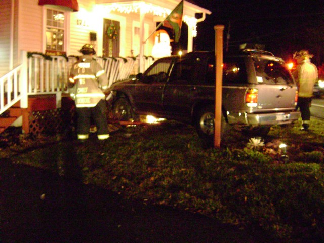 Car Vs. Building On Rt. 6 On 12/17/08