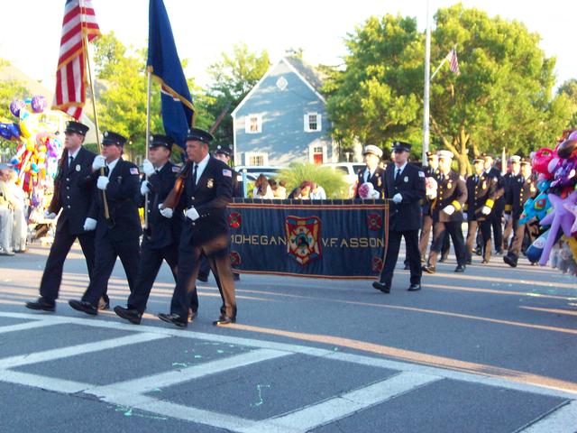 Honor Guard Leading MVFA At Yorktown FD Parade in June, 2009