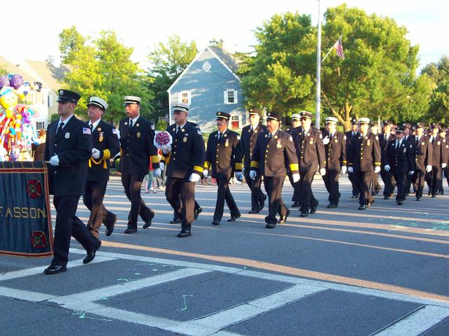 Marching In Yorktown FD Parade in June, 2009 