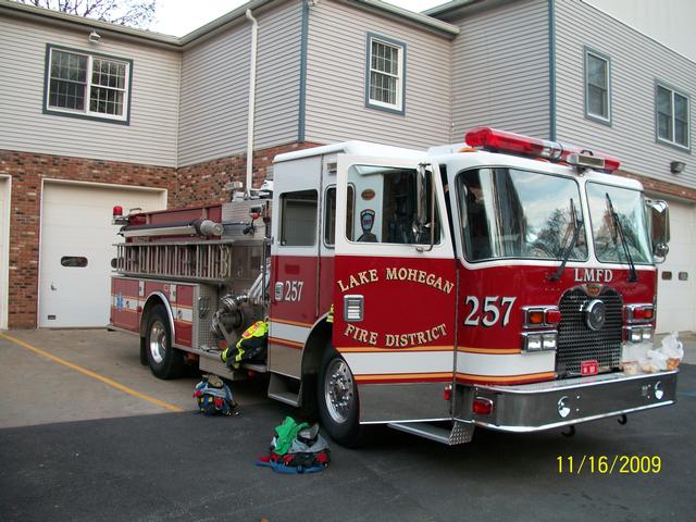 Engine 257 Standing By At Contiental Village FD While They Operate At A MVA