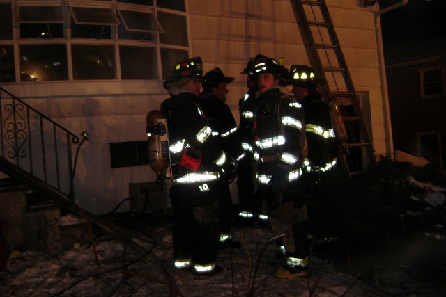 FF Myers And FF Lentini Work At Lockwood Rd Fire