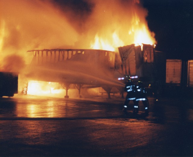 Trailer Fire at Caldors Rt 6 In December, 1997