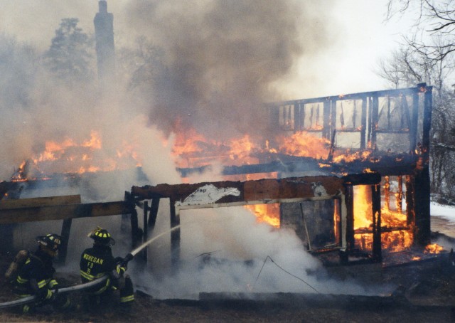 Rear Side Of Locust Ave Fire