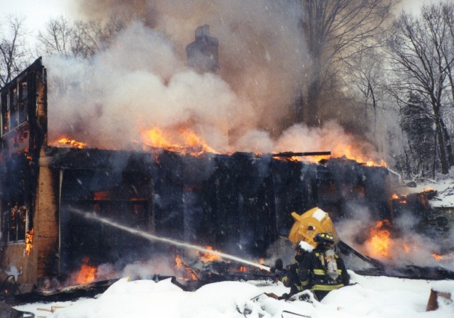 Firefighters Gravius and Randazzo At Locust Ave Fire