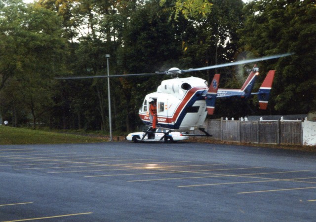 STAT Flight Landing At St. Columbanus Church