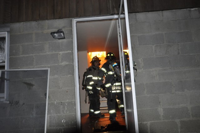 Chief Keesler And FF Gravius At Montrose Fire