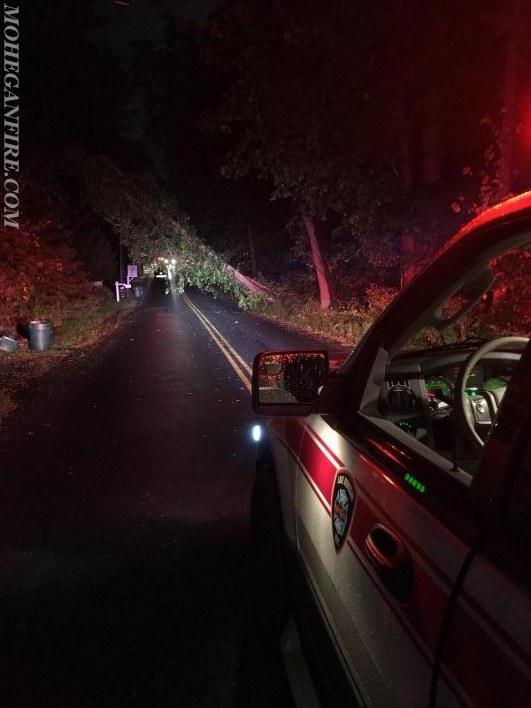 Car 2263 Operating on Strawberry Rd at Tree Down on Wires on 10/9/17 