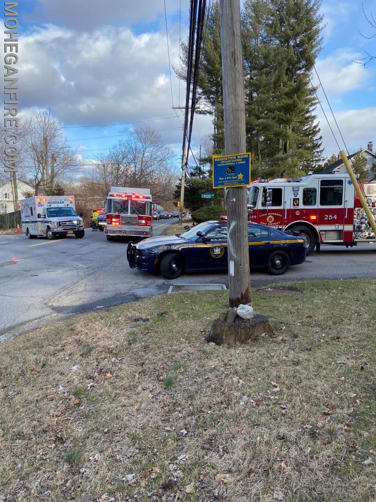 Crompond Rd (Rt 202/35)/Dimond Ave MVA with Guide wire Pole Down Sat 2/29/20 