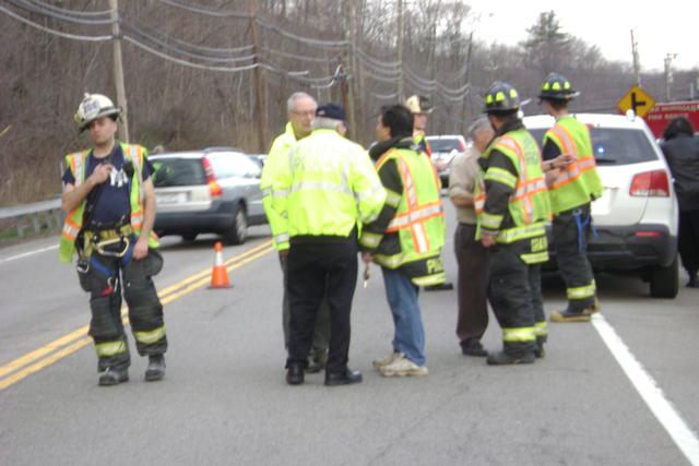 Firefighters Standby At MVA On Rt. 202 on 4/11/11