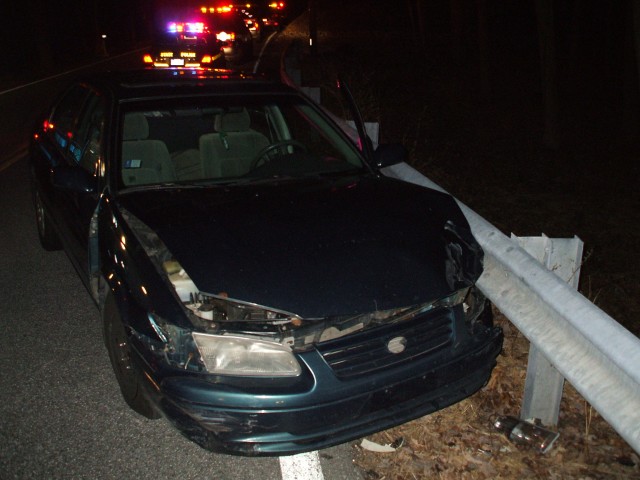 Car vs. Guardrail On March 30 On Furnace Dock Rd