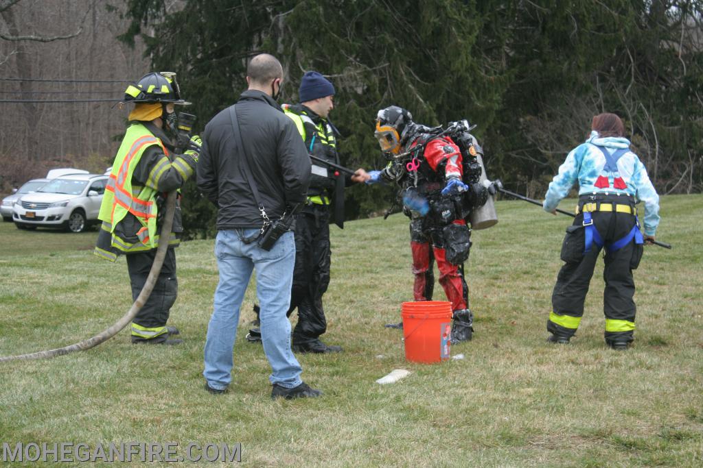 Yorktown FD's Dive Team Assisting at Water Rescue Incident in Nov, 2020