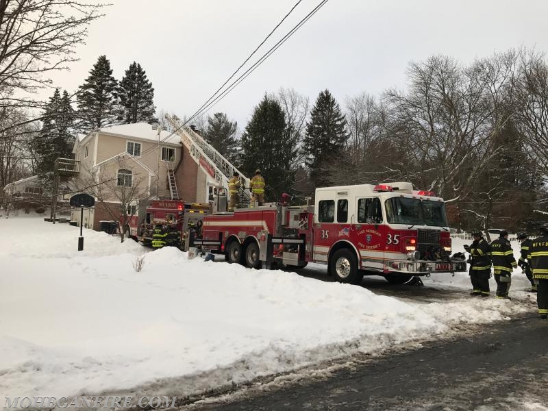 Ladder 35 Operates at Structure Fire in Putnam Valley 2/13/17. Photo by R. Trace 