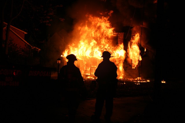 Lafayette Ave. Structure Fire in November, 2005       (Firefighters Gravius & Gonzalez)