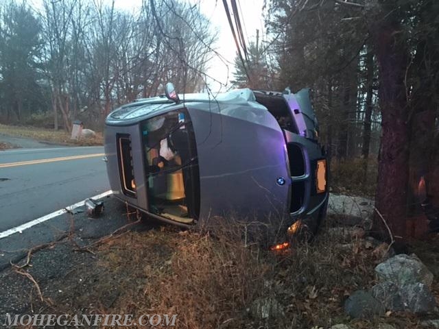 Rt 132 Rollover On Sat Morning 11/26/16 at 6:40am: Car 2265, 2266, DC38, DC40, Engine 252, Engine 253, Yorktown EMS, and Yorktown PD on scene 