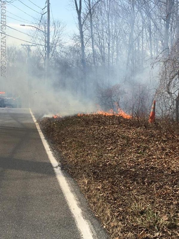 Furnace Dock Rd Wires Down with Large Brush Fire 3/9/17