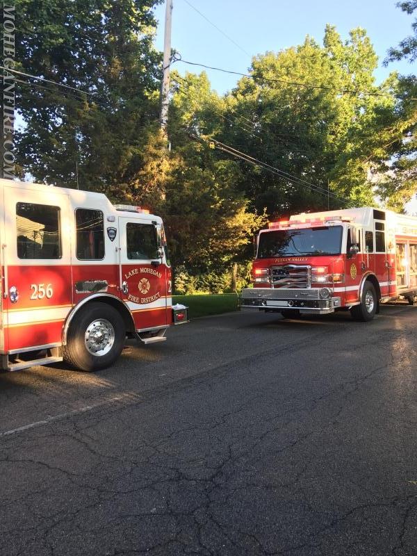 Engine 256 and Putnam Valley FD Rescue 24-6-1 at Structure Fire on Buena Vista Ave 7/2/17