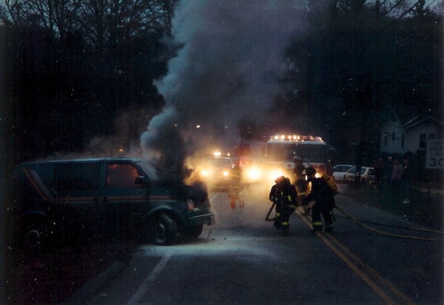 Lockwood Rd Car Fire in the 1990's