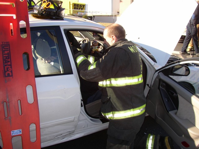 Danny Taking Care of a Patient at a Car Accident