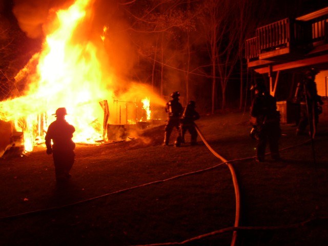 Shed Fire on Rancho Dr