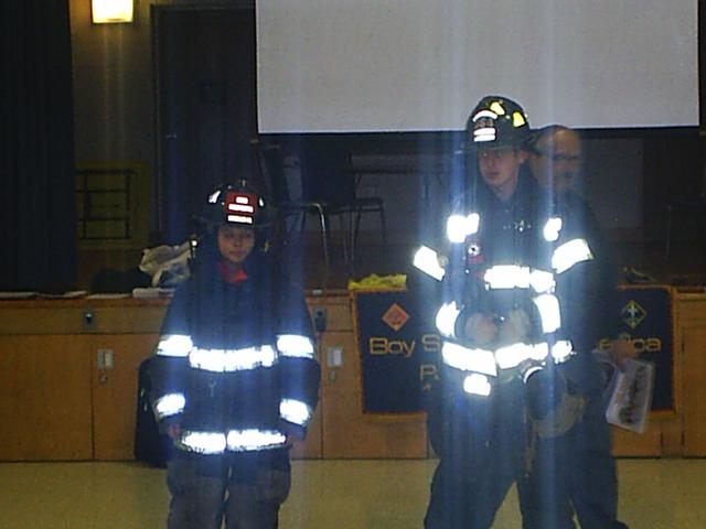 Fire Prevention At Lincoln-Titus Elem. School To Cub Scouts Pack 144