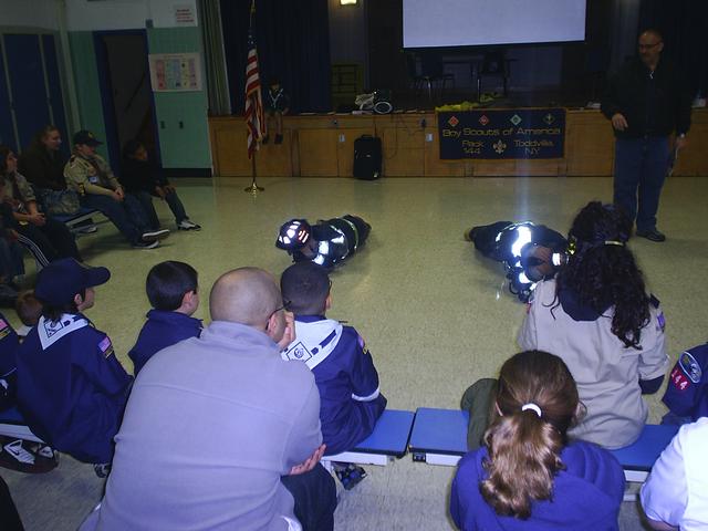 Stop, Drop, and Roll Fire Prevention Taught To Pack 144 At Lincoln-Titus