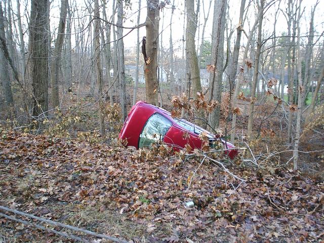 Rollover Down Embankment, Bear Mtn Pkwy In Cortlandt; December, 2011