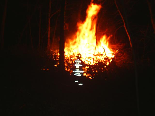 Lt. Gravius Operating At Crescent Dr Brush Fire on 2/9/12