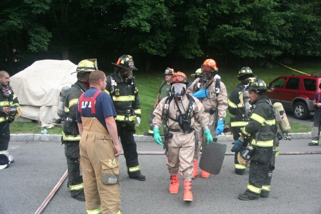 Mohegan Firefighters Operate With Westchester County HAZMAT Team On Beechwood Ln