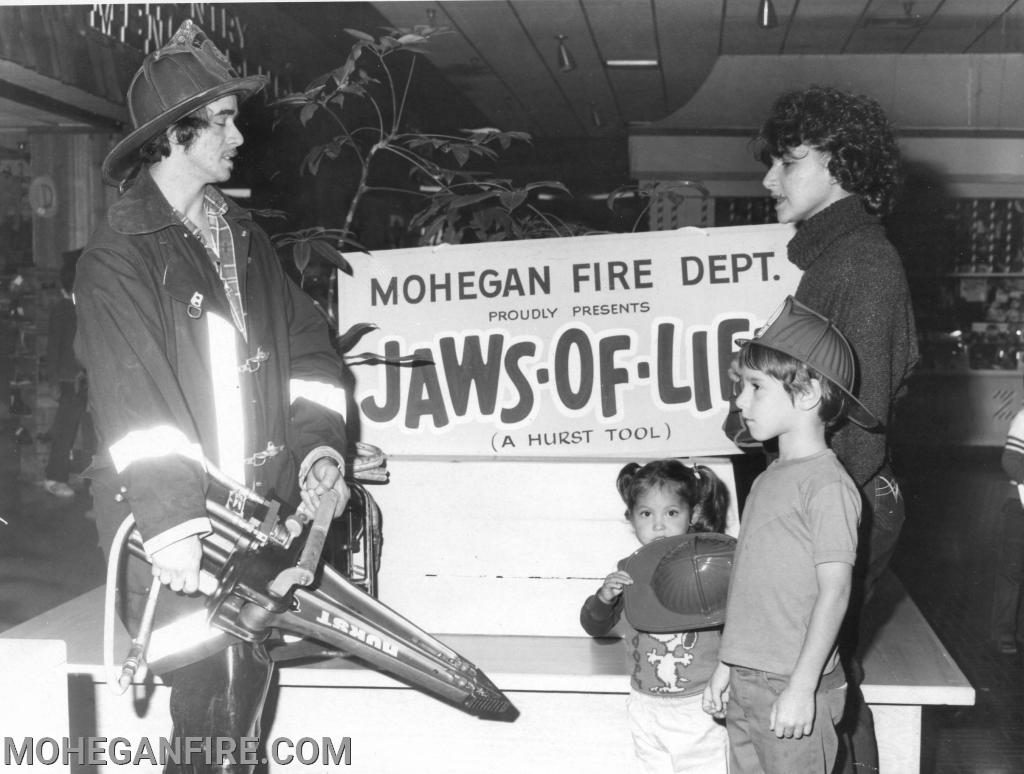 A Fire Prevention demo with the Jaws of Life in the Westchester Mall now the Cortlandt Town Center