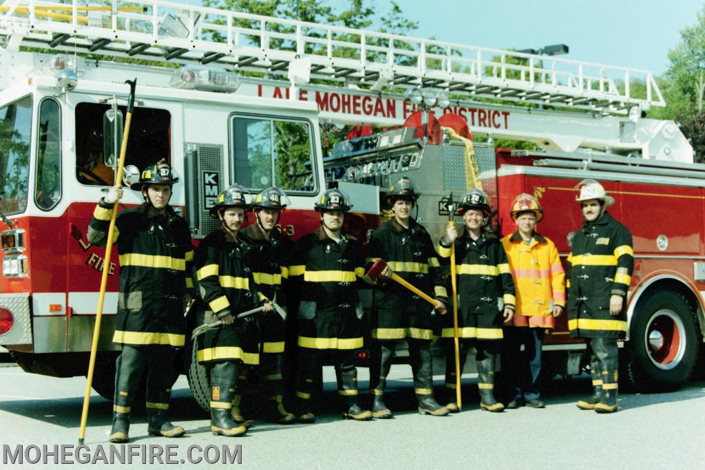 A Drill with the then new TS-3 Pictured L to R. Ray Stretz, Mike Smith, Joey Egans, unknown, Kevin McGovern, Ray Monigan, Bill Nikishire and Barry Brown in 1989
