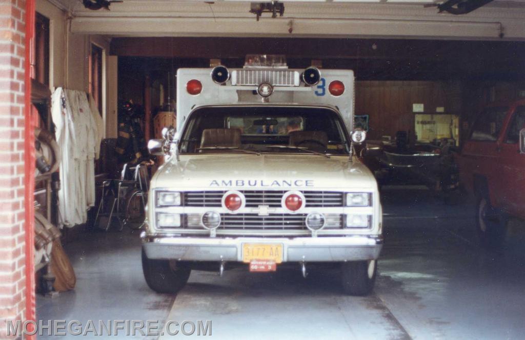 Former Ambulance 3 in Heaquarters old  section of the building now home to our workout equipment. Photo by Joe Ellman