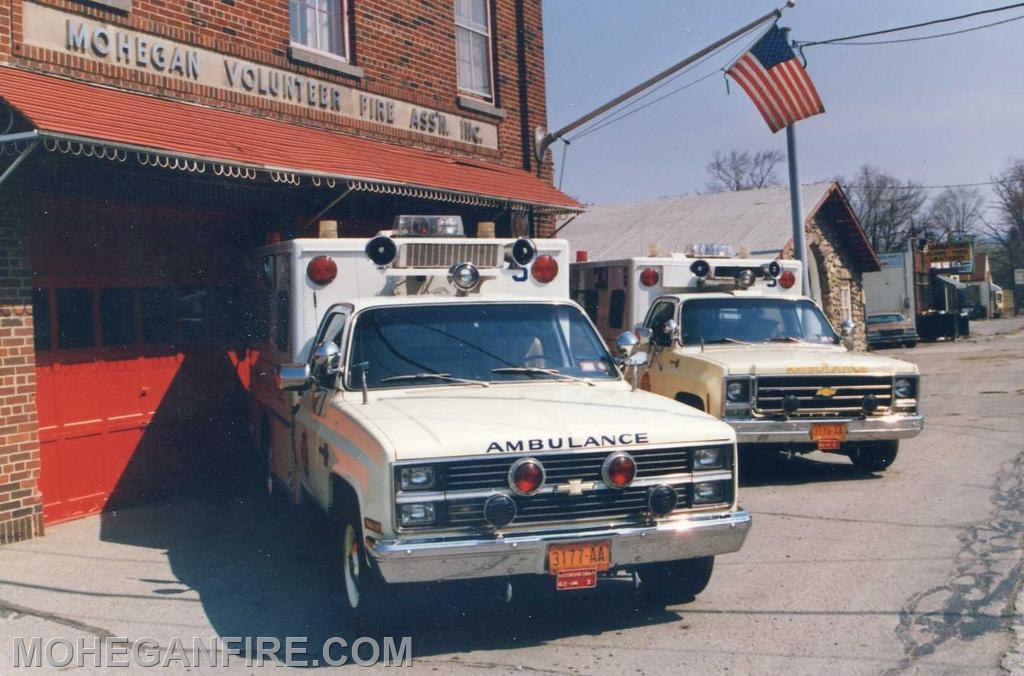 Former Ambulances 3 & 6 both Chevy/Swab ambulances. Photo by Joe Ellman 