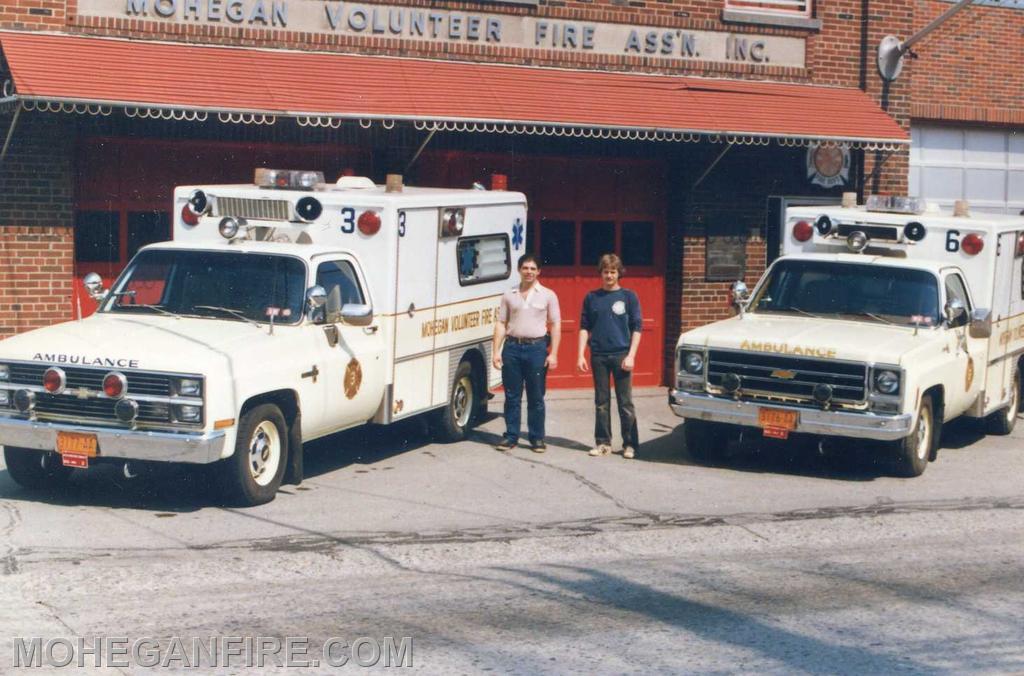 Former Ambulances 3 & 6 both Chevy/Swab ambulances. Photo by Joe Ellman 