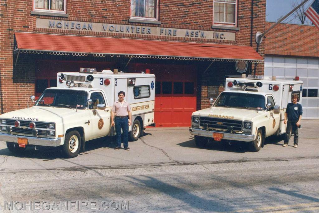 Former Ambulances 3 & 6 both Chevy/Swab ambulances. Photo by Joe Ellman 