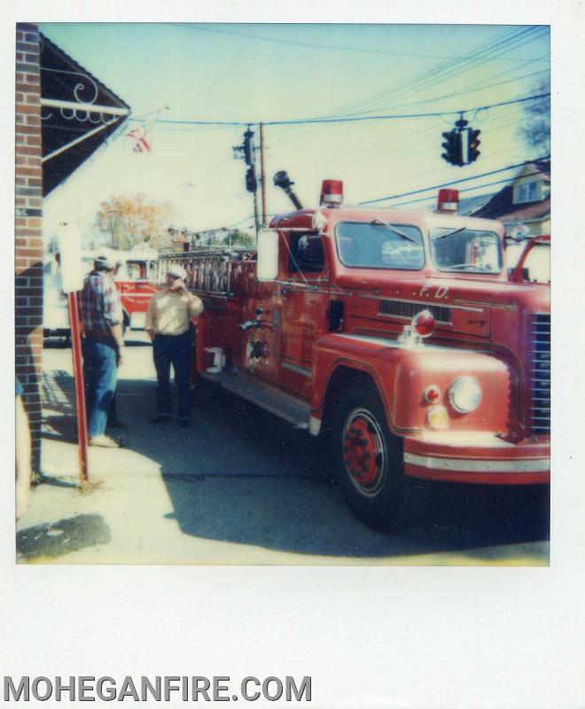 Former Engine 252 1954 Oren as it was leaving Mohegan for it's new home in Brown Township PA. Now privately owned 