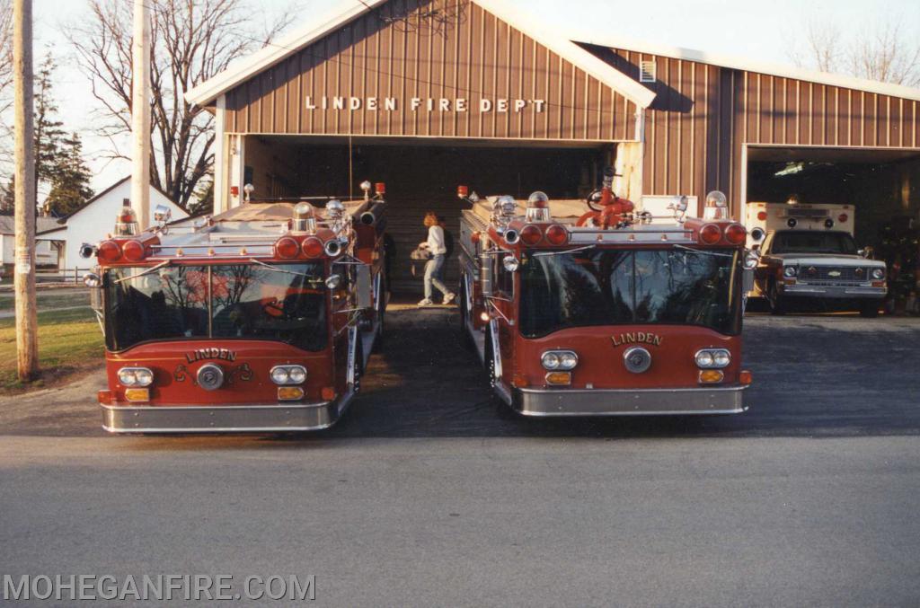 Former Engine 254 and Engine 255 both 1972 Young Crusaders left Mohegan and went to serve in Linden Wisconsin FD. Both now privately owned 