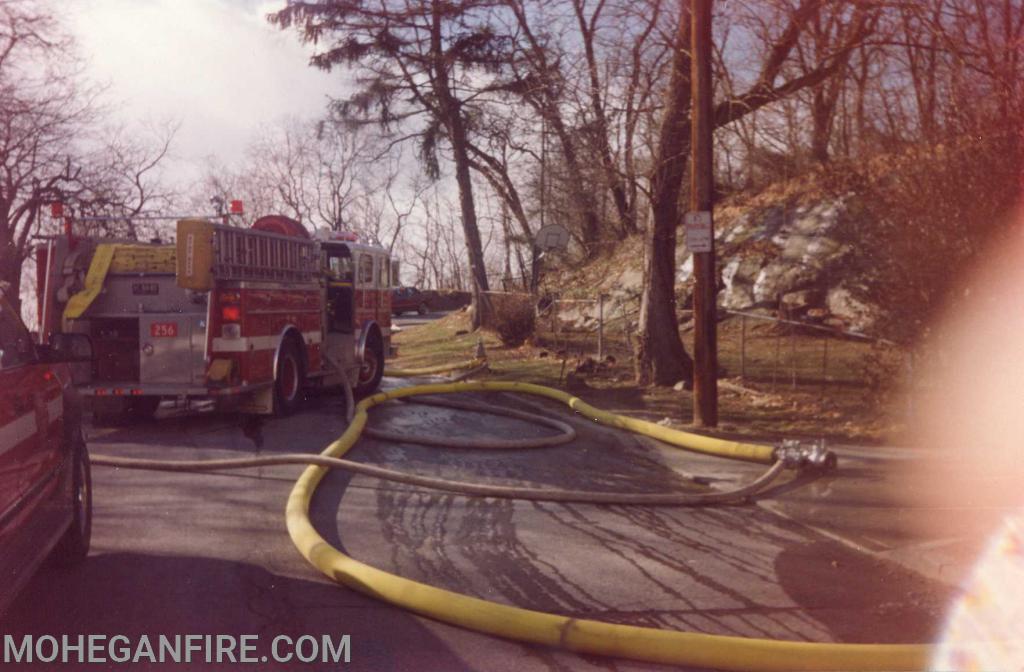 Engine 256 pumping a water supply for Peekskill FD on John St.