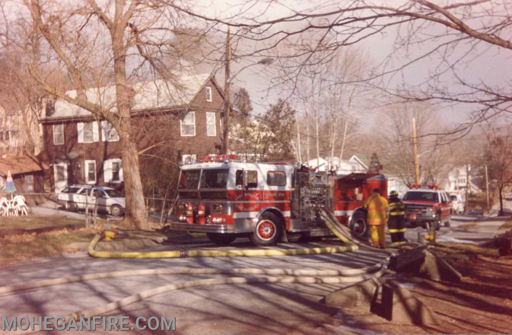 Engine 256 pumping a water supply for Peekskill FD on John St.